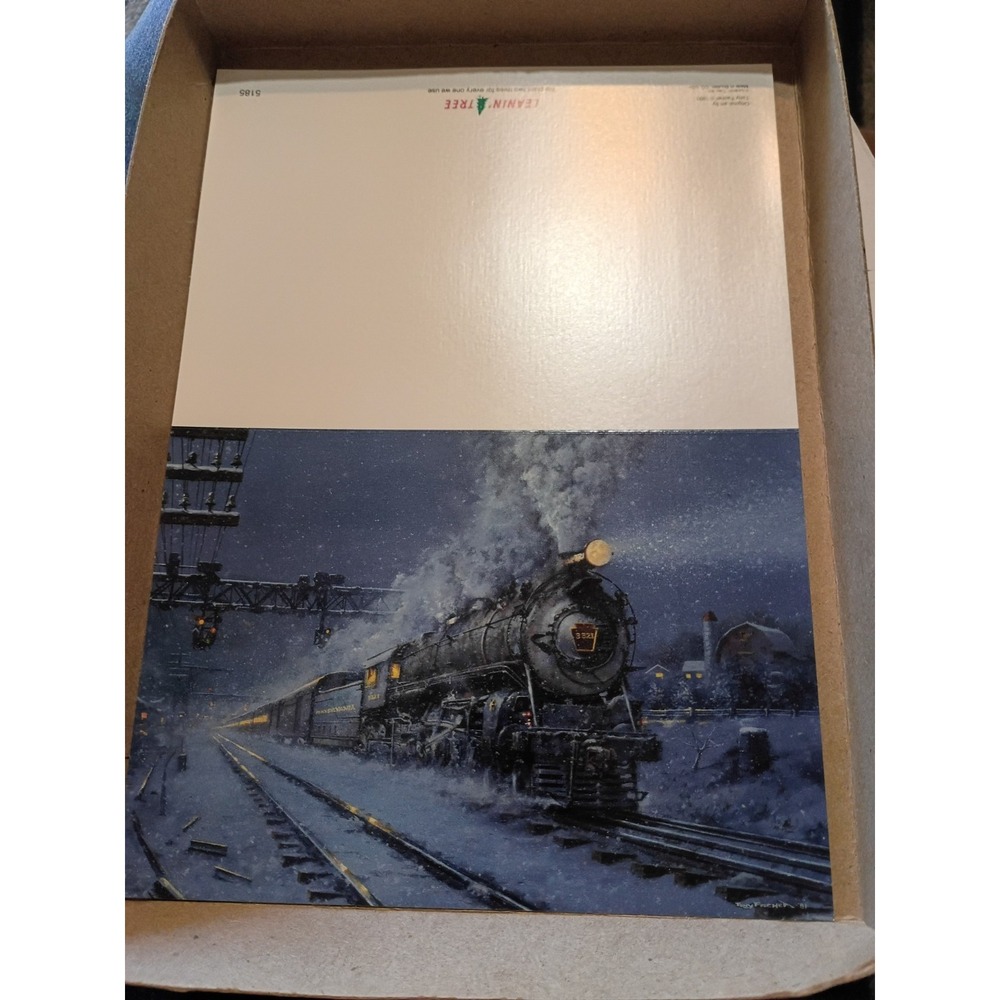 Leanin' Tree 1994 Locomotive Christmas Cards 44 Unfolded, 9 Folded With...